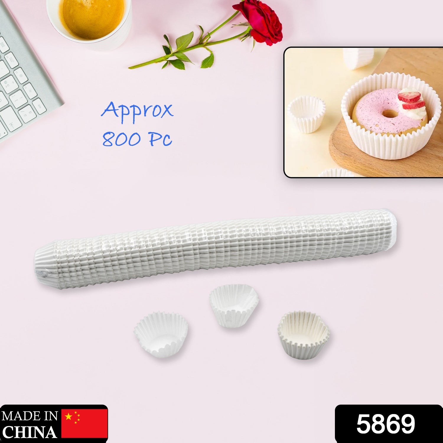 5869 Muffin Cases Paper Mini Paper Cupcake Liners 1 inches Baking Cups Wrapper Muffin Paper Cups for Holiday, Baby Shower, Birthday Party, Weddings (Approx 800pc Set) 5869 Muffin Cases Paper Mini Paper Cupcake Liners 1 inches Baking Cups Wrapper Muffin Paper Cups for Holiday, Baby Shower, Birthday Party, Weddings (Approx 800pc Set)